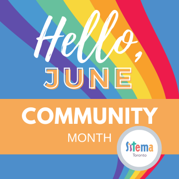 Community Month featuring Pride colours 